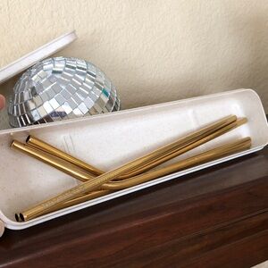 Gold Metal Straws